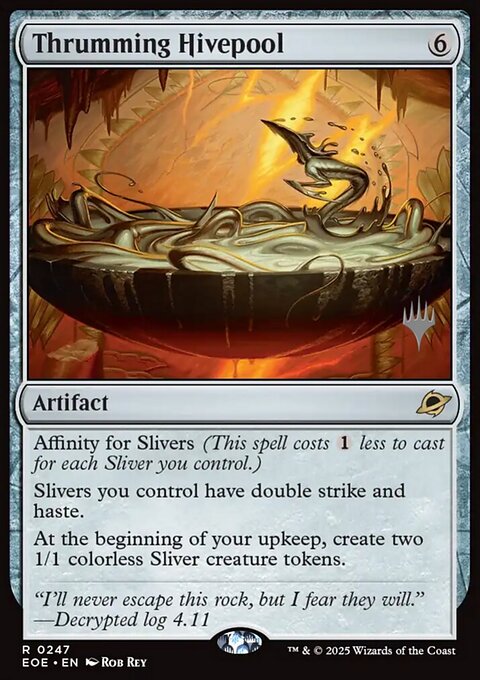 Thrumming Hivepool, Edge of Eternities Promos #247p, Magic: The Gathering card