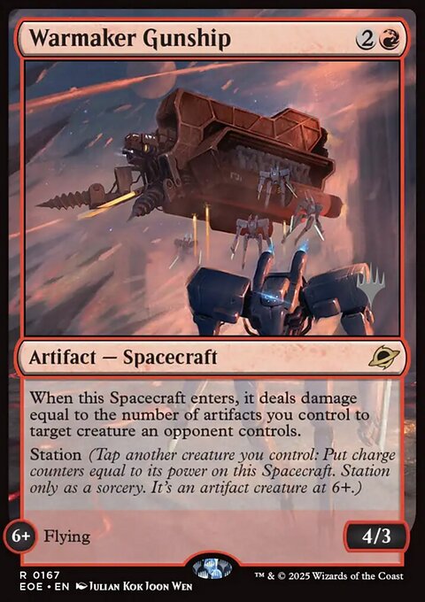 Warmaker Gunship, Edge of Eternities Promos #167p, Magic: The Gathering card