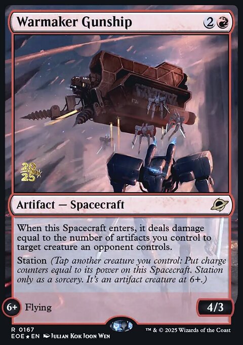 Warmaker Gunship, Edge of Eternities Promos #167s, Magic: The Gathering card