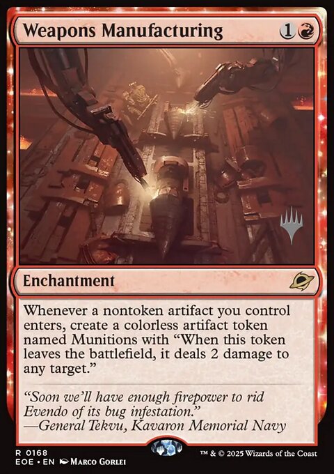 Weapons Manufacturing, Edge of Eternities Promos #168p, Magic: The Gathering card