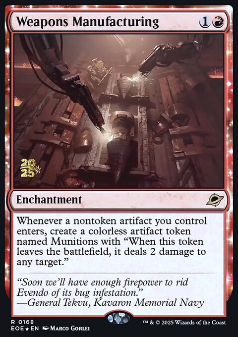 Weapons Manufacturing, Edge of Eternities Promos #168s, Magic: The Gathering card