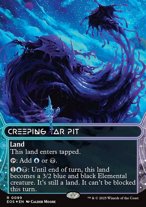 Creeping Tar Pit, Edge of Eternities: Stellar Sights #99, Magic: The Gathering card