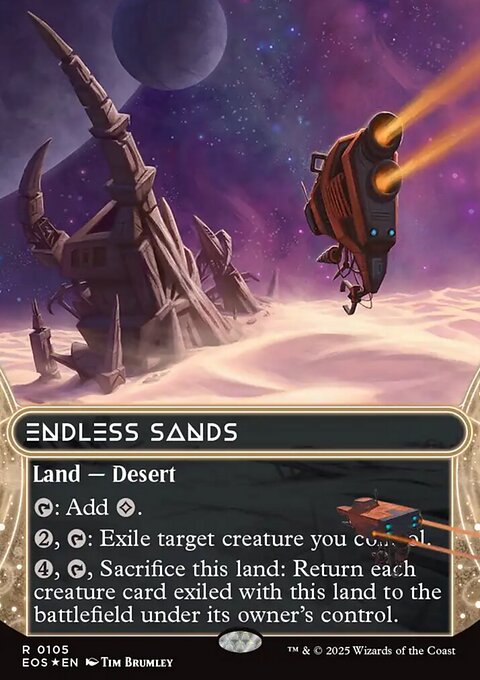 Endless Sands, Edge of Eternities: Stellar Sights #105, Magic: The Gathering card