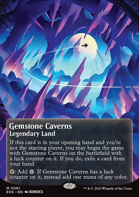 Gemstone Caverns, Edge of Eternities: Stellar Sights #61, Magic: The Gathering card