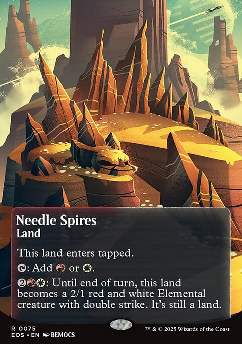 Needle Spires, Edge of Eternities: Stellar Sights #75, Magic: The Gathering card