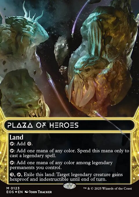Plaza of Heroes, Edge of Eternities: Stellar Sights #123, Magic: The Gathering card