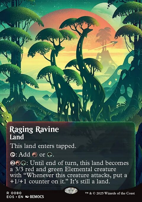 Raging Ravine, Edge of Eternities: Stellar Sights #80, Magic: The Gathering card