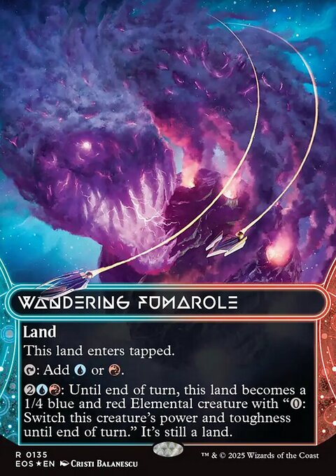Wandering Fumarole, Edge of Eternities: Stellar Sights #135, Magic: The Gathering card