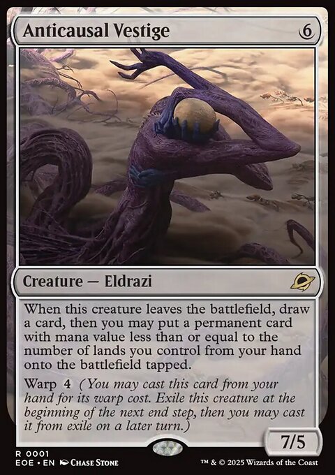 Anticausal Vestige, Edge of Eternities #1, Magic: The Gathering card