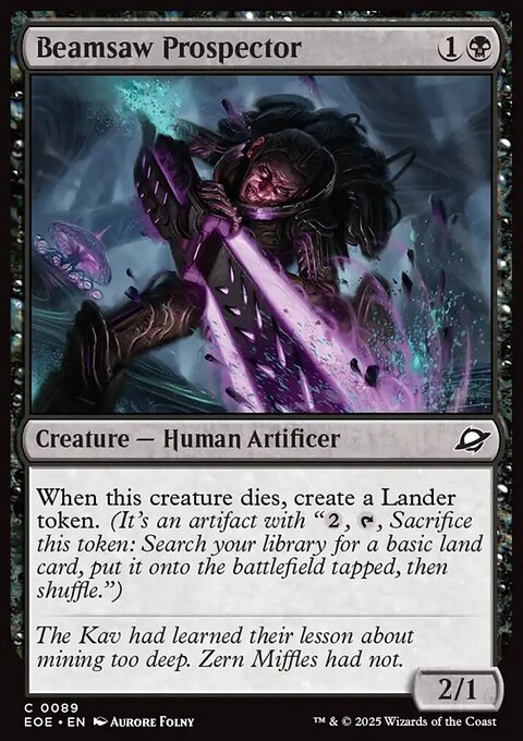 Beamsaw Prospector, Edge of Eternities #89, Magic: The Gathering card