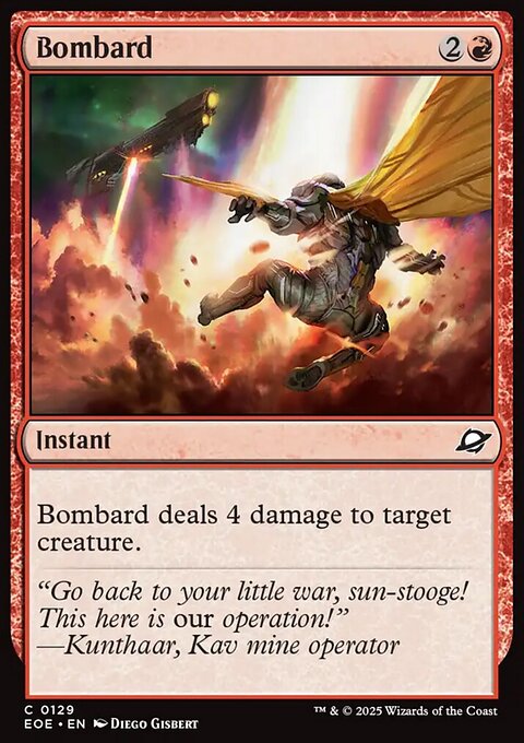 Bombard, Edge of Eternities #129, Magic: The Gathering card
