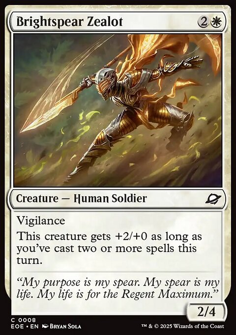 Brightspear Zealot, Edge of Eternities #8, Magic: The Gathering card