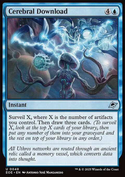 Cerebral Download, Edge of Eternities #48, Magic: The Gathering card
