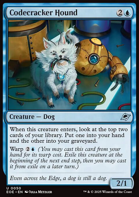 Codecracker Hound, Edge of Eternities #50, Magic: The Gathering card