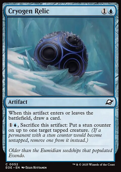 Cryogen Relic, Edge of Eternities #52, Magic: The Gathering card