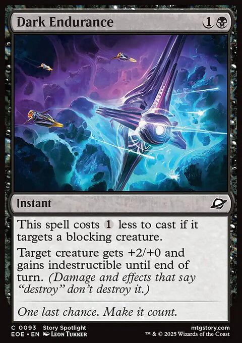Dark Endurance, Edge of Eternities #93, Magic: The Gathering card