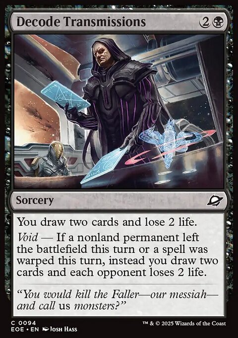 Decode Transmissions, Edge of Eternities #94, Magic: The Gathering card