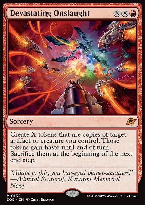 Devastating Onslaught, Edge of Eternities #132, Magic: The Gathering card