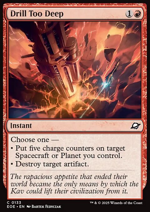 Drill Too Deep, Edge of Eternities #133, Magic: The Gathering card