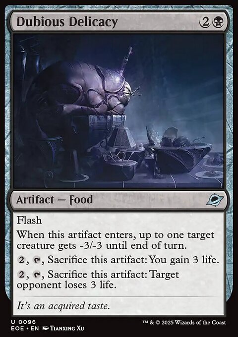 Dubious Delicacy, Edge of Eternities #96, Magic: The Gathering card