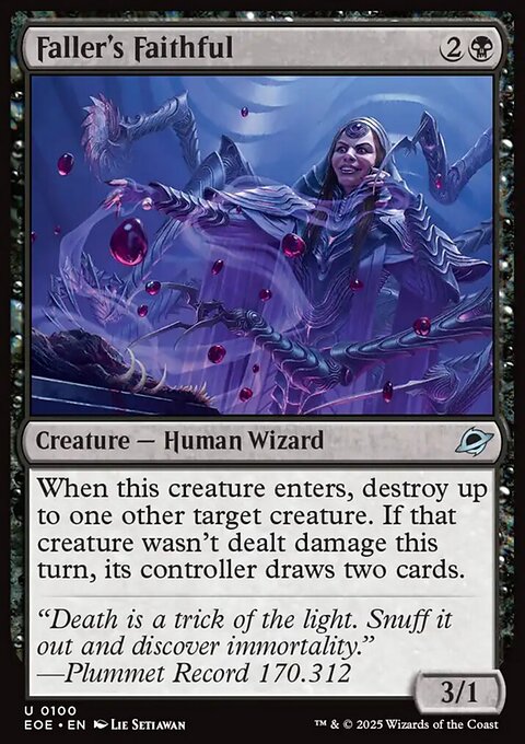 Faller's Faithful, Edge of Eternities #100, Magic: The Gathering card