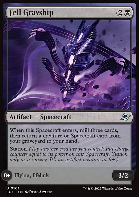 Fell Gravship, Edge of Eternities #101, Magic: The Gathering card