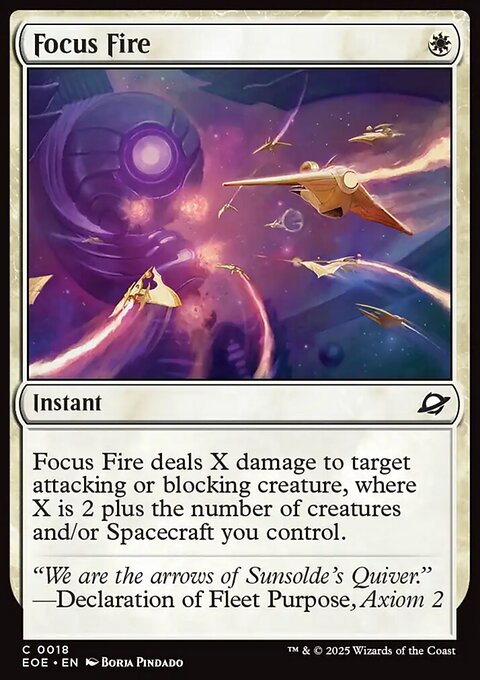 Focus Fire, Edge of Eternities #18, Magic: The Gathering card