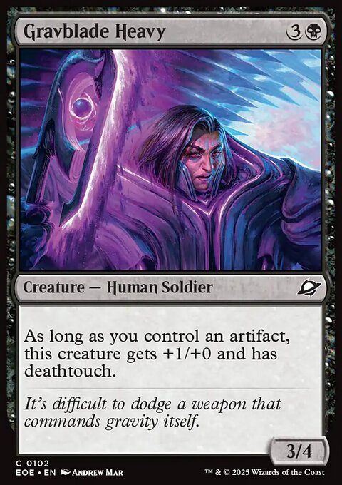 Gravblade Heavy, Edge of Eternities #102, Magic: The Gathering card