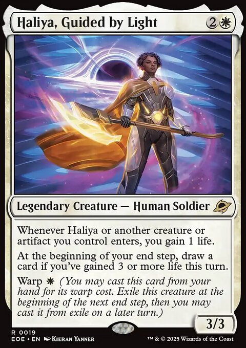 Haliya, Guided by Light, Edge of Eternities #19, Magic: The Gathering card