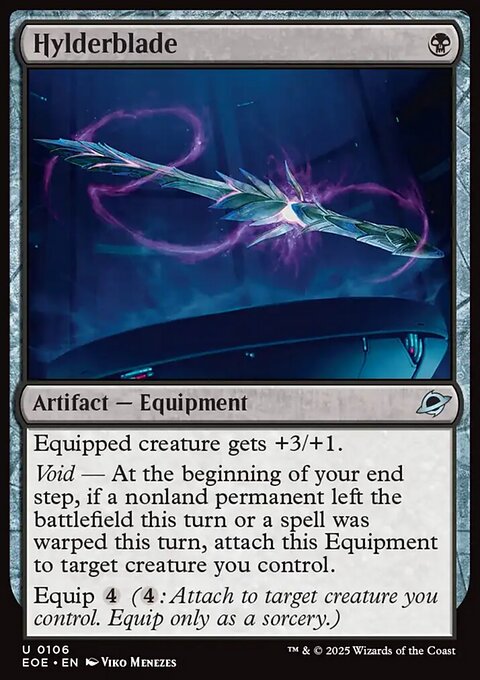 Hylderblade, Edge of Eternities #106, Magic: The Gathering card