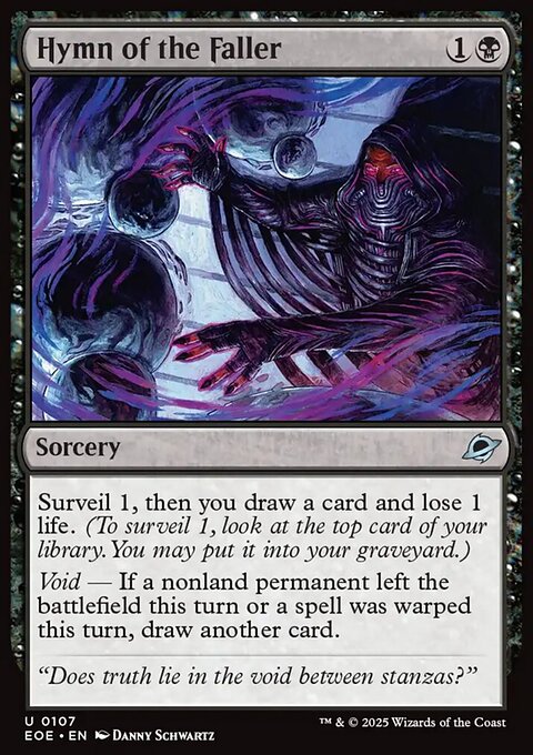Hymn of the Faller, Edge of Eternities #107, Magic: The Gathering card