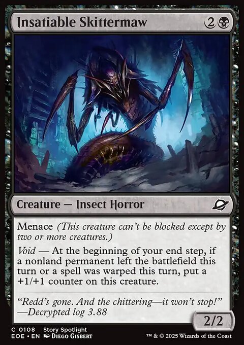 Insatiable Skittermaw, Edge of Eternities #108, Magic: The Gathering card