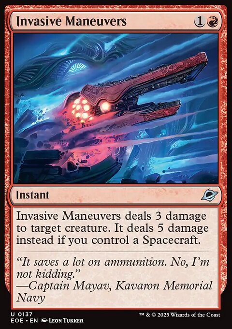 Invasive Maneuvers, Edge of Eternities #137, Magic: The Gathering card