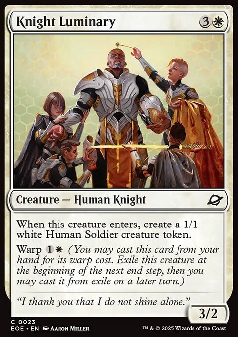 Knight Luminary, Edge of Eternities #23, Magic: The Gathering card