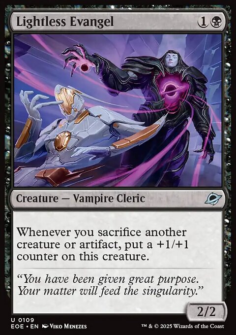 Lightless Evangel, Edge of Eternities #109, Magic: The Gathering card