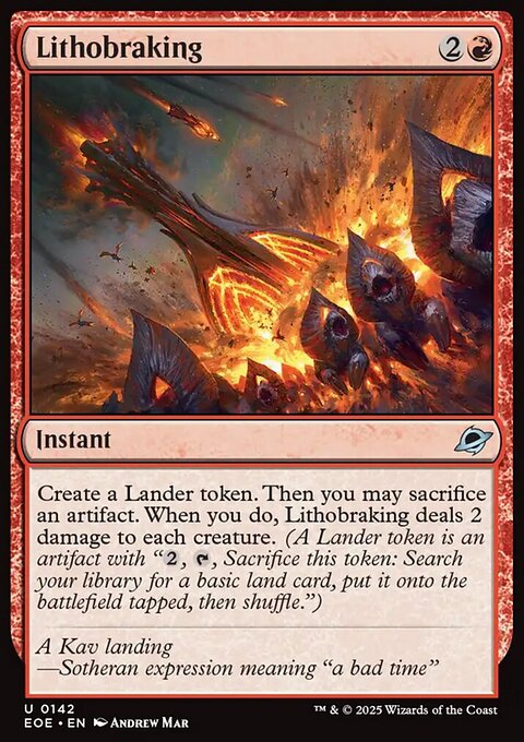 Lithobraking, Edge of Eternities #142, Magic: The Gathering card