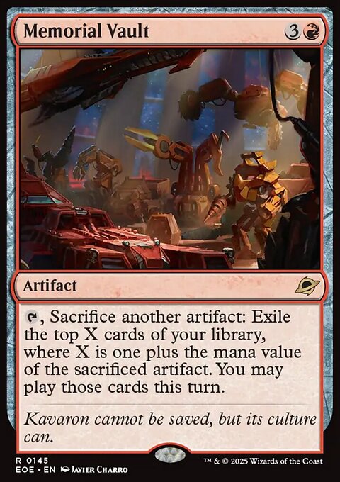 Memorial Vault, Edge of Eternities #145, Magic: The Gathering card