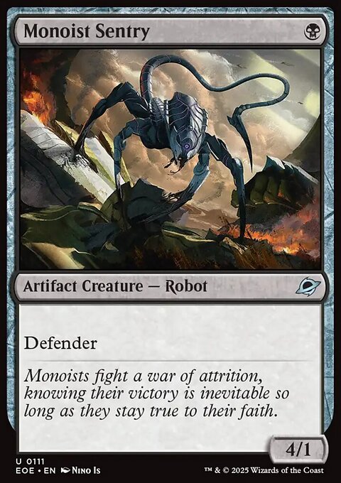 Monoist Sentry, Edge of Eternities #111, Magic: The Gathering card