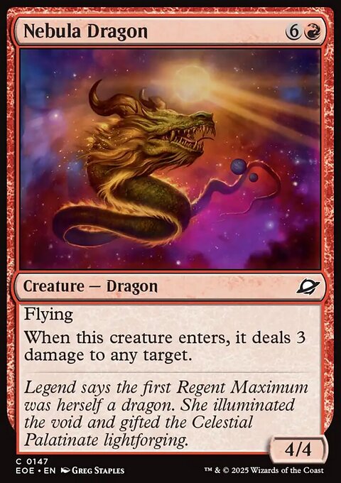 Nebula Dragon, Edge of Eternities #147, Magic: The Gathering card