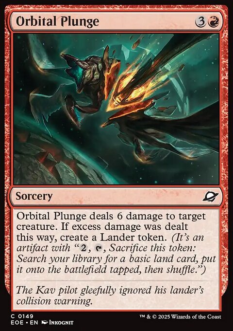 Orbital Plunge, Edge of Eternities #149, Magic: The Gathering card