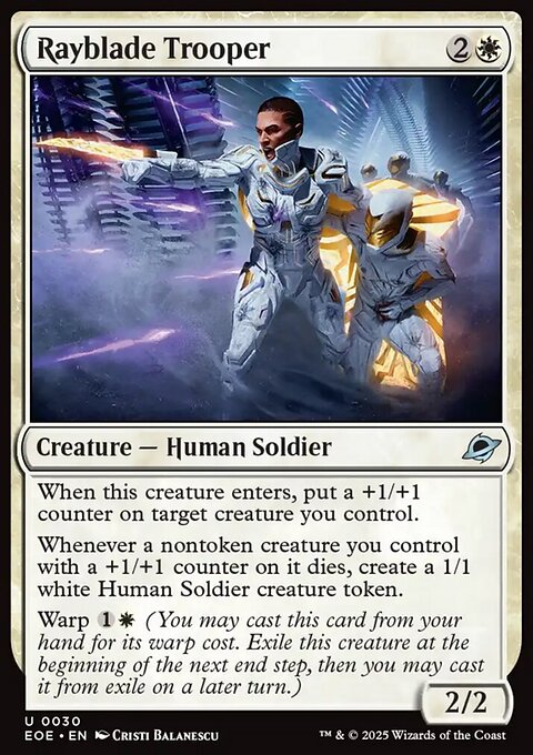 Rayblade Trooper, Edge of Eternities #30, Magic: The Gathering card