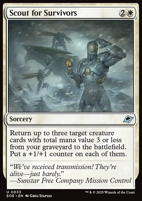 Scout for Survivors, Edge of Eternities #33, Magic: The Gathering card