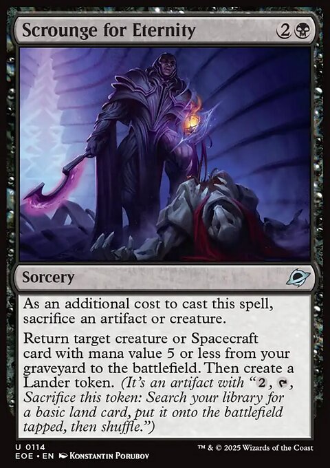 Scrounge for Eternity, Edge of Eternities #114, Magic: The Gathering card