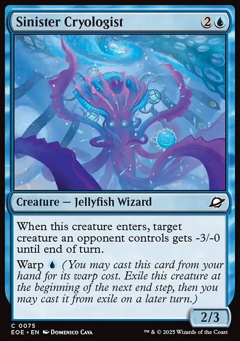 Sinister Cryologist, Edge of Eternities #75, Magic: The Gathering card