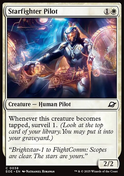 Starfighter Pilot, Edge of Eternities #38, Magic: The Gathering card