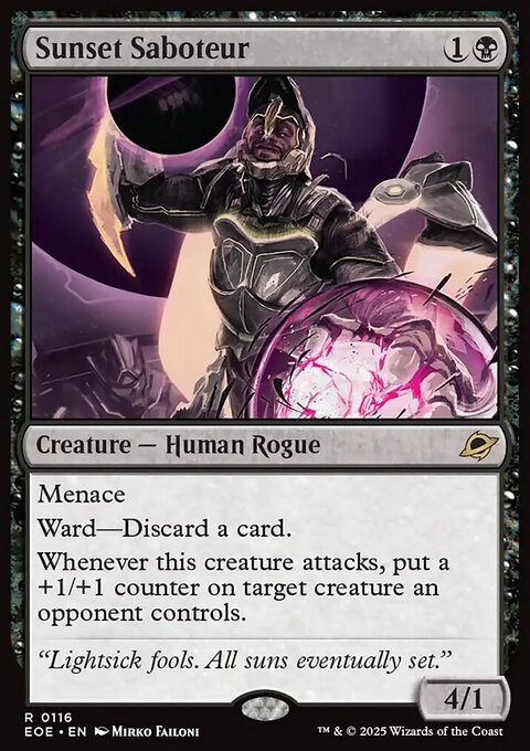 Sunset Saboteur, Edge of Eternities #116, Magic: The Gathering card