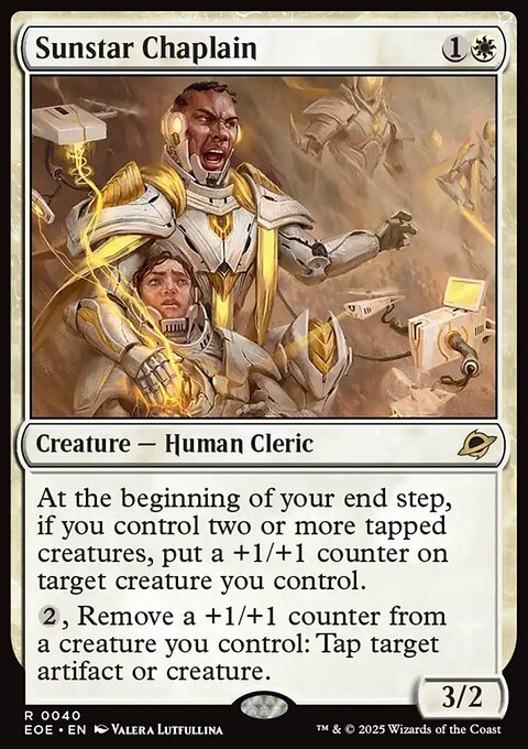 Sunstar Chaplain, Edge of Eternities #40, Magic: The Gathering card