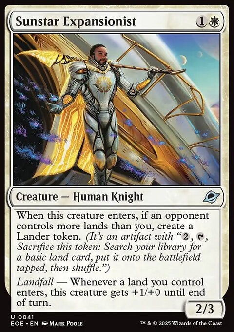 Sunstar Expansionist, Edge of Eternities #41, Magic: The Gathering card