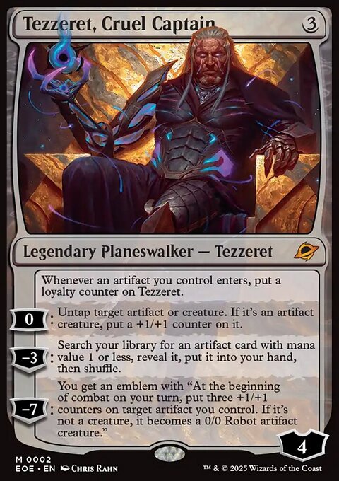 Tezzeret, Cruel Captain, Edge of Eternities #2, Magic: The Gathering card