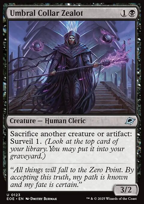 Umbral Collar Zealot, Edge of Eternities #123, Magic: The Gathering card
